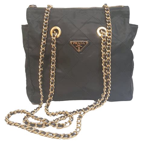 prada purse with gold chain|prada authentic handbags price.